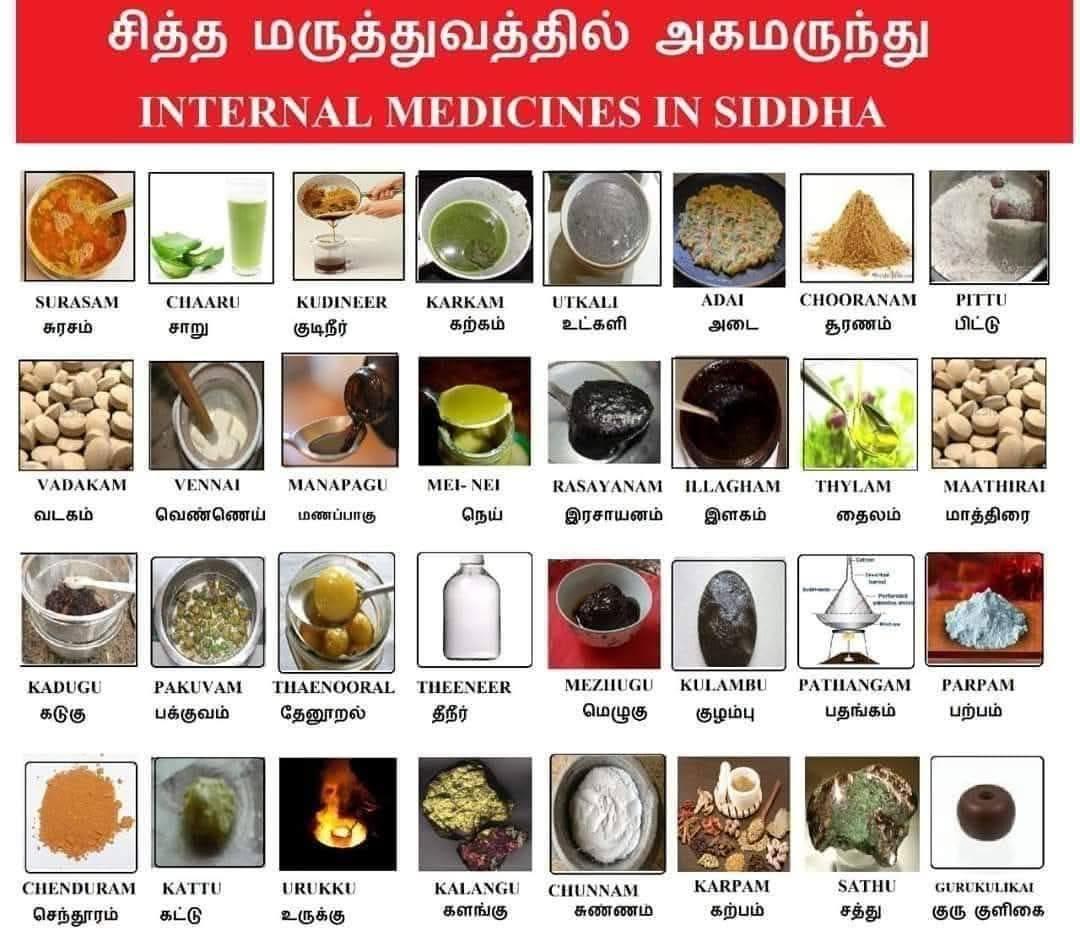 Internal Medicines in Siddha - சித்த உள் மருந்துகள்